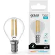 Лампа филам. Gauss Filament 12Вт цок.:E14 шар св.свеч.бел.нейт. (упак.:10шт) (52122)