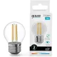 Лампа филам. Gauss Filament 12Вт цок.:E27 шар св.свеч.бел.нейт. (упак.:10шт) (52222)