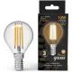 Лампа филам. Gauss Filament 13Вт цок.:E14 шар св.свеч.бел.теп. (упак.:10шт) (105801113)