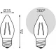 Лампа филам. Gauss Filament 7Вт цок.:E27 свеча св.свеч.бел.теп. (упак.:10шт) (103802107)
