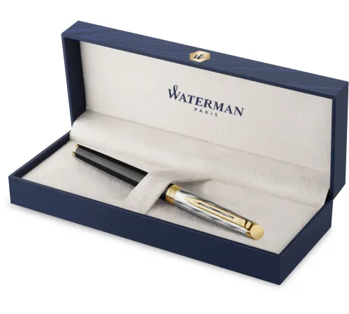 Ручка перьев. Waterman Reflections of Paris Hemisphere DeLuxe (2200837) Black GT M подар.кор.