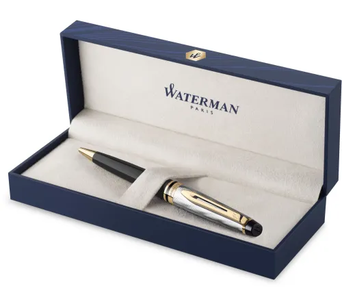 Ручка шариков. Waterman Reflections of Paris Expert DeLuxe (2200942) Black GT M син. черн. подар.кор.