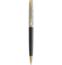 Ручка шариков. Waterman Reflections of Paris Hemisphere DeLuxe (2200839) Black GT M син. черн. подар.кор.
