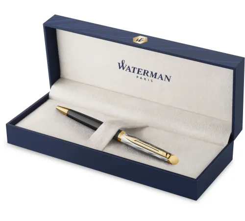 Ручка шариков. Waterman Reflections of Paris Hemisphere DeLuxe (2200839) Black GT M син. черн. подар.кор.
