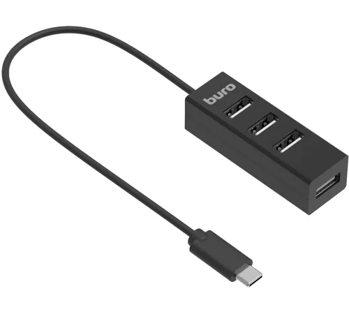 Разветвитель USB-C Buro BPH-C-1906 4порт. черный (BU-USBC-HUB-4U20) Разветвитель USB-C Buro BPH-C-1906 4порт. черный (BU-USBC-HUB-4U20)