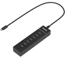 Разветвитель USB-C Buro BPH-C-P107 7порт. черный (BU-USBC-HUB-7U2)