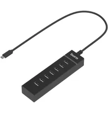Разветвитель USB-C Buro BPH-C-P107 7порт. черный (BU-USBC-HUB-7U2)