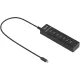 Разветвитель USB-C Buro BPH-C-P107 7порт. черный (BU-USBC-HUB-7U2)