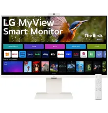 МОНИТОР 32" LG 32SR85U-W WHITE (IPS, 3840x2160, 5 ms, 178°/178°, 400 cd/m, 3000:1, +2хHDMI, +3xUSB Type-C, +MM, +WebCAM)
