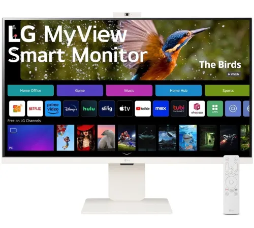 МОНИТОР 32" LG 32SR85U-W WHITE (IPS, 3840x2160, 5 ms, 178°/178°, 400 cd/m, 3000:1, +2хHDMI, +3xUSB Type-C, +MM, +WebCAM)
