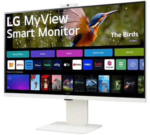 МОНИТОР 32" LG 32SR85U-W WHITE (IPS, 3840x2160, 5 ms, 178°/178°, 400 cd/m, 3000:1, +2хHDMI, +3xUSB Type-C, +MM, +WebCAM)