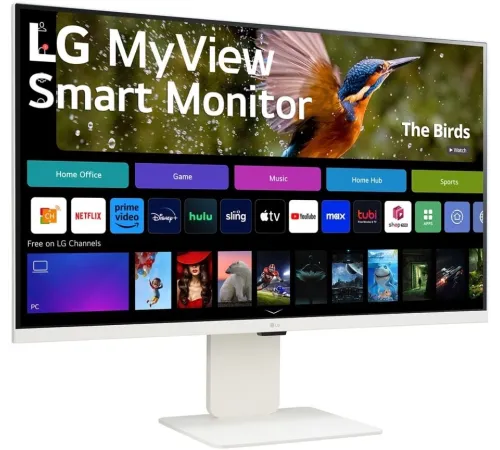 МОНИТОР 32" LG 32SR85U-W WHITE (IPS, 3840x2160, 5 ms, 178°/178°, 400 cd/m, 3000:1, +2хHDMI, +3xUSB Type-C, +MM, +WebCAM)