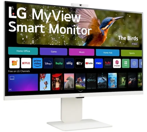 МОНИТОР 32" LG 32SR85U-W WHITE (IPS, 3840x2160, 5 ms, 178°/178°, 400 cd/m, 3000:1, +2хHDMI, +3xUSB Type-C, +MM, +WebCAM)