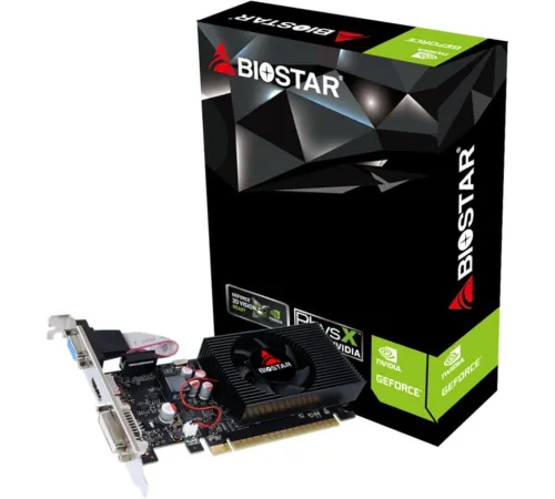 Видеокарта Biostar PCI-E GT730-4GB D3 LP (GF108) NVIDIA GeForce GT 730 4Gb 128bit GDDR3 700/1333 DVIx1 HDMIx1 CRTx1 HDCP Ret Видеокарта Biostar PCI-E GT730-4GB D3 LP (GF108) NVIDIA GeForce GT 730 4Gb 128bit GDDR3 700/1333 DVIx1 HDMIx1 CRTx1 HDCP Ret