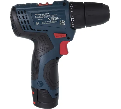 Дрель-шуруповерт Bosch GSR 120-LI аккум. патрон:быстрозажимной (кейс в комплекте) (06019G8000)
