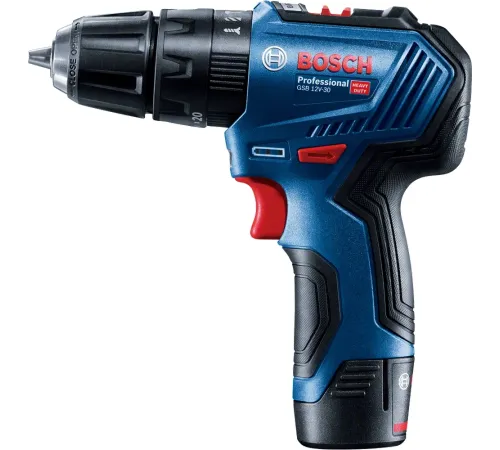 Дрель-шуруповерт Bosch GSB 12V-30 аккум. патрон:быстрозажимной (кейс в комплекте) (06019G9100)