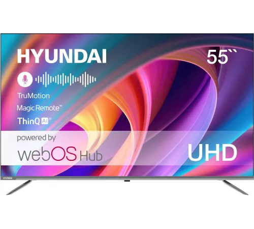 Телевизор LED Hyundai 55" H-LED55BU7100 Frameless Metal серый 4K Ultra HD 60Hz MEMC DVB-T DVB-T2 DVB-C DVB-S DVB-S2 USB WiFi Smart TV Телевизор LED Hyundai 55" H-LED55BU7100 Frameless Metal серый 4K Ultra HD 60Hz MEMC DVB-T DVB-T2 DVB-C DVB-S DVB-S2 USB WiFi Smart TV
