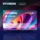 Телевизор LED Hyundai 55" H-LED55BU7100 Frameless Metal серый 4K Ultra HD 60Hz MEMC DVB-T DVB-T2 DVB-C DVB-S DVB-S2 USB WiFi Smart TV