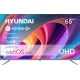 Телевизор LED Hyundai 65" H-LED65BU7100 Frameless Metal серый 4K Ultra HD 60Hz MEMC DVB-T DVB-T2 DVB-C DVB-S DVB-S2 USB WiFi Smart TV