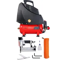 Компрессор поршневой Fubag Wood Master Kit безмасляный 180л/мин 6л 1100Вт красный/черный