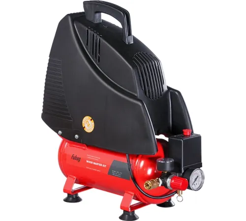 Компрессор поршневой Fubag Wood Master Kit безмасляный 180л/мин 6л 1100Вт красный/черный Компрессор поршневой Fubag Wood Master Kit безмасляный 180л/мин 6л 1100Вт красный/черный