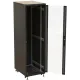 Шкаф серверный Hyperline (TTBR-4268-AS-RAL9004) напольный 42U 600x800мм пер.дв.стекл задн.дв.перфор. 4 бок.пан. 1000кг черный 710мм 2055мм IP20