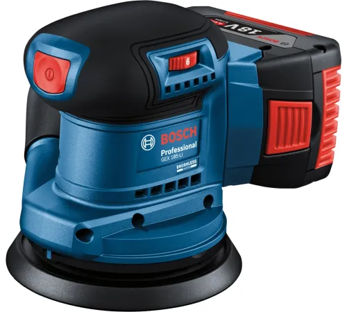 Эксцентриковая шлифмашина Bosch GEX 185-LI D125мм аккум. жестк.кейс (06013A5021)