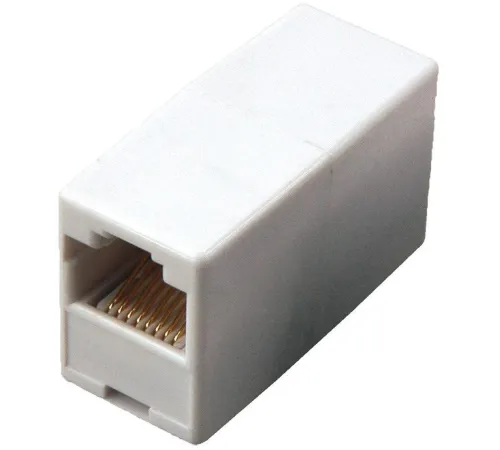 Адаптер Rexant 03-0101 проходнойRJ45 кат.5E UTP бел.
