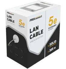 Кабель информационный PROconnect 01-0027 кат.5E F/UTP 2X2X24AWG PVC внутренний 305м серый