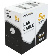 Кабель информационный PROconnect 01-0054 кат.5E U/UTP 4X2X24AWG PE внешний 305м черный