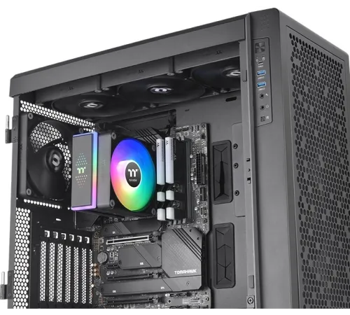 Устройство охлаждения(кулер) Thermaltake Astria 200 ARGB Soc-AM5/AM4/1151/1200/1700 черный Al+Cu 210W Ret (CL-P119-AL12SW-A) Устройство охлаждения(кулер) Thermaltake Astria 200 ARGB Soc-AM5/AM4/1151/1200/1700 черный Al+Cu 210W Ret (CL-P119-AL12SW-A)