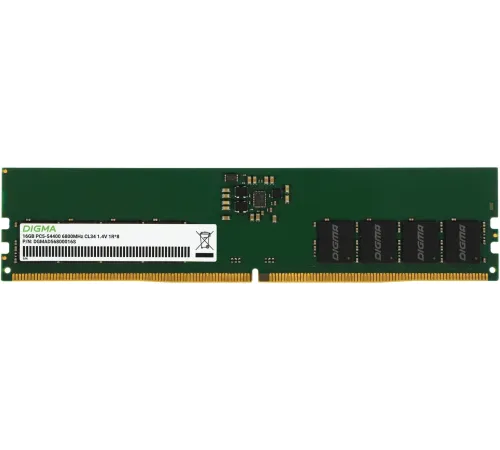 Память DDR5 16GB 6800MHz Digma DGMAD56800016S RTL PC5-54400 CL34 DIMM 288-pin 1.4В single rank Ret