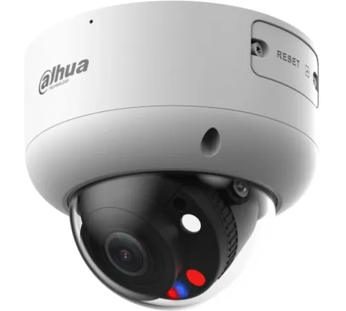 DAHUA DH-IPC-HDBW3449R1P-ZAS-PV-S5 Уличная купольная IP-видеокамера TiOC с ИИ и активным сдерживанием 4Мп, 1/2.7” CMOS, моторизованный объектив 2.7~13,5мм (5x), видеоаналитика, ИК 50м, LED 40м