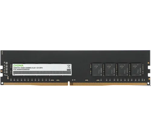 Память DDR4 32GB 3200MHz Digma DGMAD43200032D RTL PC4-25600 CL22 DIMM 288-pin 1.2В dual rank Ret