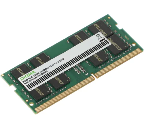 Память DDR4 32GB 3200MHz Digma DGMAS43200032D RTL PC4-25600 CL22 SO-DIMM 260-pin 1.2В dual rank Ret
