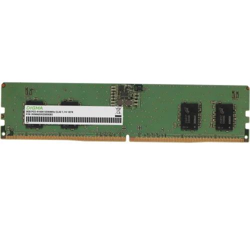 Память DDR5 8GB 5200MHz Digma DGMAD55200008S RTL PC5-41600 CL42 DIMM 288-pin 1.1В single rank Ret Память DDR5 8GB 5200MHz Digma DGMAD55200008S RTL PC5-41600 CL42 DIMM 288-pin 1.1В single rank Ret