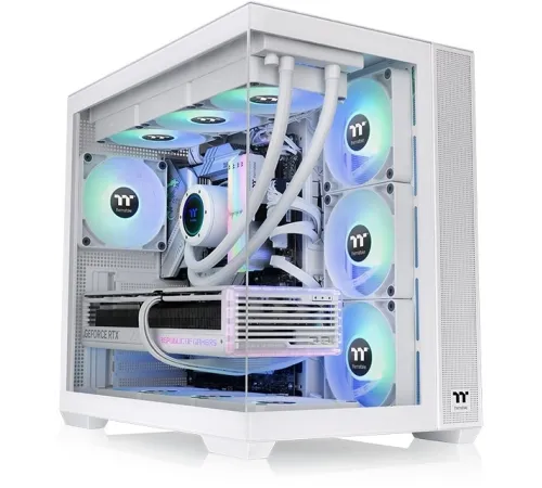 Корпус Thermaltake View 380 TG ARGB белый без БП ATX 9x120mm 5x140mm 1x200mm 2xUSB3.0 audio bott PSU