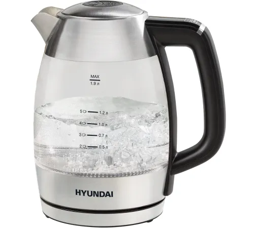 Чайник электрический Hyundai HYK-G9408 1.9л. 2200Вт черный/серебристый корпус: стекло Чайник электрический Hyundai HYK-G9408 1.9л. 2200Вт черный/серебристый корпус: стекло