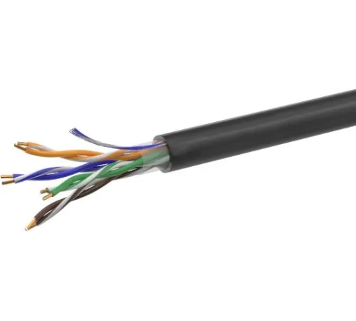 Кабель информационный NetOn 01-0301 кат.5E U/UTP 4X2X0.51AWG PE внешний 305м черный Кабель информационный NetOn 01-0301 кат.5E U/UTP 4X2X0.51AWG PE внешний 305м черный