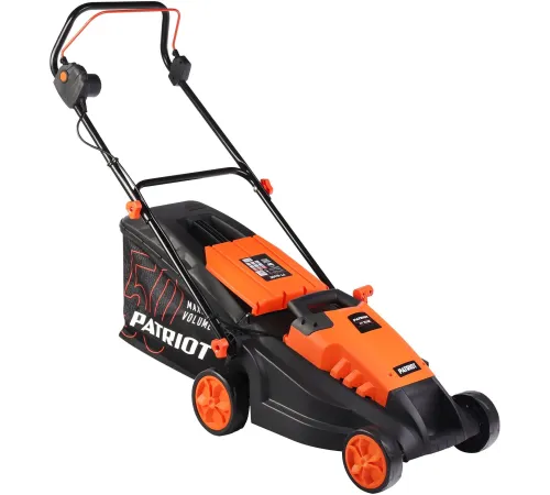 PATRIOT PT 1639E Газонокосилка электрическая [512309639] { бесщёточный, 38см, 1600Вт, трав комби 50л, 20-65мм 5 уровней }