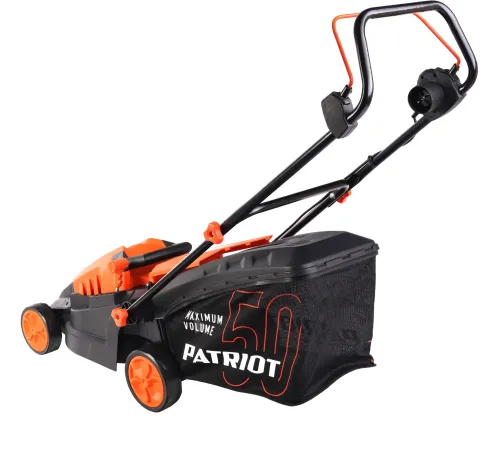 PATRIOT PT 1639E Газонокосилка электрическая [512309639] { бесщёточный, 38см, 1600Вт, трав комби 50л, 20-65мм 5 уровней }