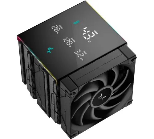 Устройство охлаждения(кулер) Deepcool AK620 Digital Pro Soc-AM5/AM4/1151/1200/2066/1700 черный 4-pin 28dB Al+Cu 260W 1486gr Ret Устройство охлаждения(кулер) Deepcool AK620 Digital Pro Soc-AM5/AM4/1151/1200/2066/1700 черный 4-pin 28dB Al+Cu 260W 1486gr Ret