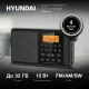 Радиоприемник портативный Hyundai H-PSR115 черный 2.0 microSD