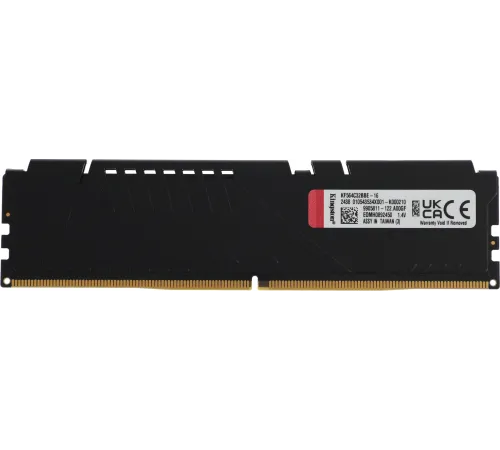 Модуль памяти DDR 5 DIMM 16Gb PC51200, 6400Mhz, Kingston FURY Beast Black EXPO CL32 (KF564C32BBE-16) (retail)