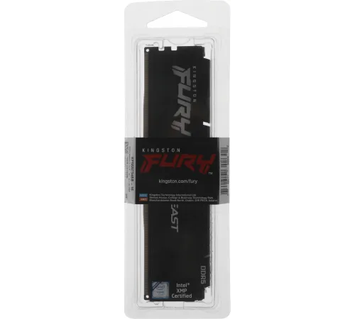 Модуль памяти DDR 5 DIMM 16Gb PC54400, 6800Mhz, Kingston FURY Beast Black XMP CL34 (KF568C34BB-16) (retail)