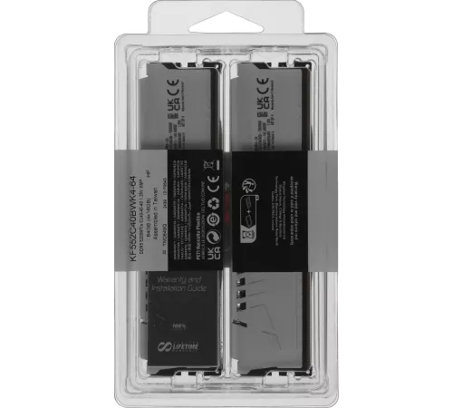 Память DDR5 4x16GB 5200MHz Kingston KF552C40BWK4-64 Fury Beast RTL Gaming PC5-41600 CL40 DIMM 288-pin 1.25В kit single rank с радиатором Ret