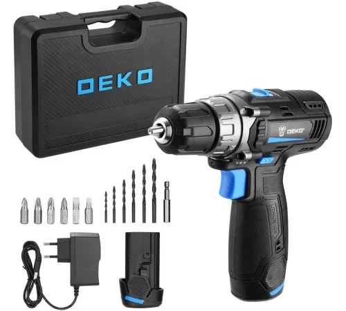 Дрель-шуруповерт Deko DKCD12V PRO аккум. патрон:быстрозажимной (кейс в комплекте) (083-1007) Дрель-шуруповерт Deko DKCD12V PRO аккум. патрон:быстрозажимной (кейс в комплекте) (083-1007)