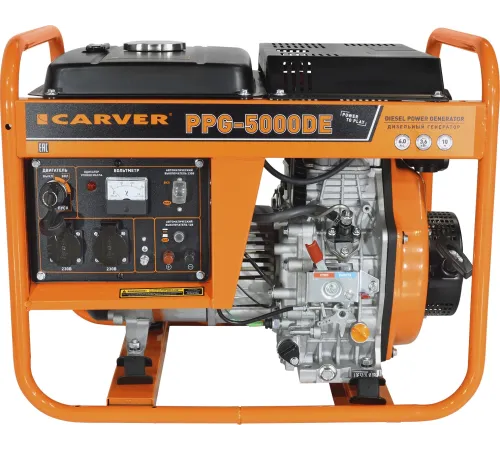 Генератор Carver PPG - 5000DE 3.6кВт