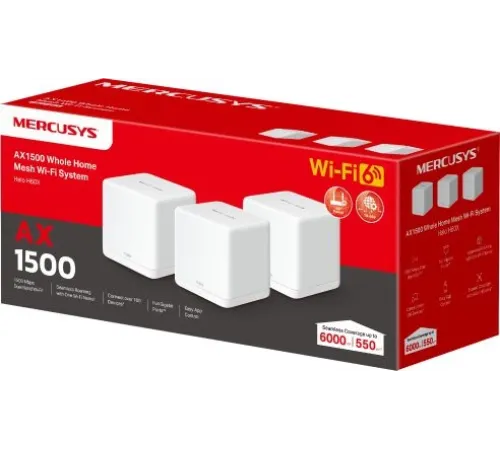 Mercusys Halo H60X(3-pack) AX1500 Домашняя Mesh Wi-Fi 6 система Mercusys Halo H60X(3-pack) AX1500 Домашняя Mesh Wi-Fi 6 система