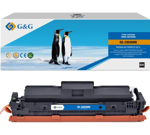 Картридж лазерный G&G GG-C069HBK 069H Black черный (7600стр.) для Canon I_sensys LBP673CDW/MF754CDW/MF752CDW(EUR)/imageCLASS MF756Cx(AP)/LBP674CDW/MF753CDW/MF751CDW(US)